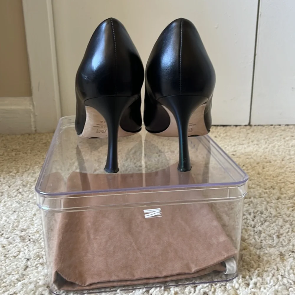 M.M. LaFleur Ginger Pump Napa Leather - Black - Size 36 - Picture 4 of 8